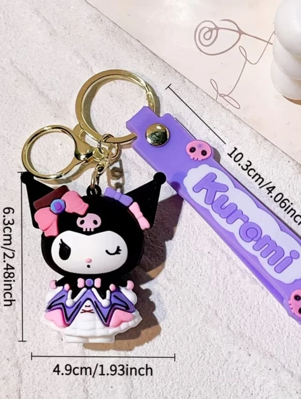 Kuromi Princess Dress Keychain Bag Charm